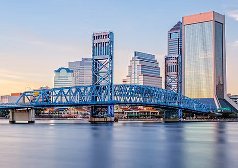 Jacksonville FL skyline representing Duval County cleaning services for homes and businesses